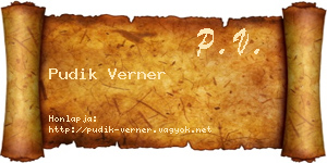 Pudik Verner névjegykártya